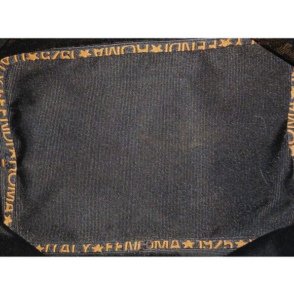 Authentic Fendi Mini Roma Black Canvas Tote Bag Vintage - Picture 8 of 16